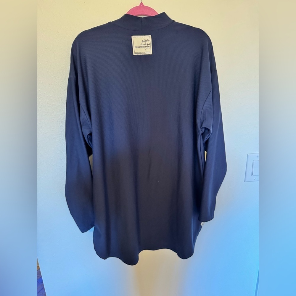 The Giving Movement Long Sleeve Turtleneck Shirt Ribbed Blue Size 2X Unisex EUC - Picture 5 of 10